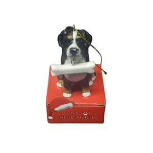 My Best Buddy Bernese Mountain Statue Christmas Ornament | Easily Personalized